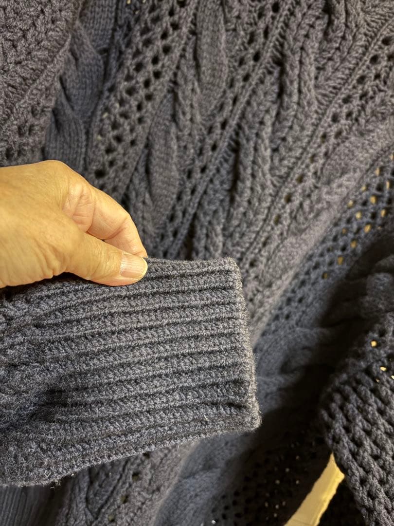 新品/SPORTMAX ケーブル編みタートルネックニット