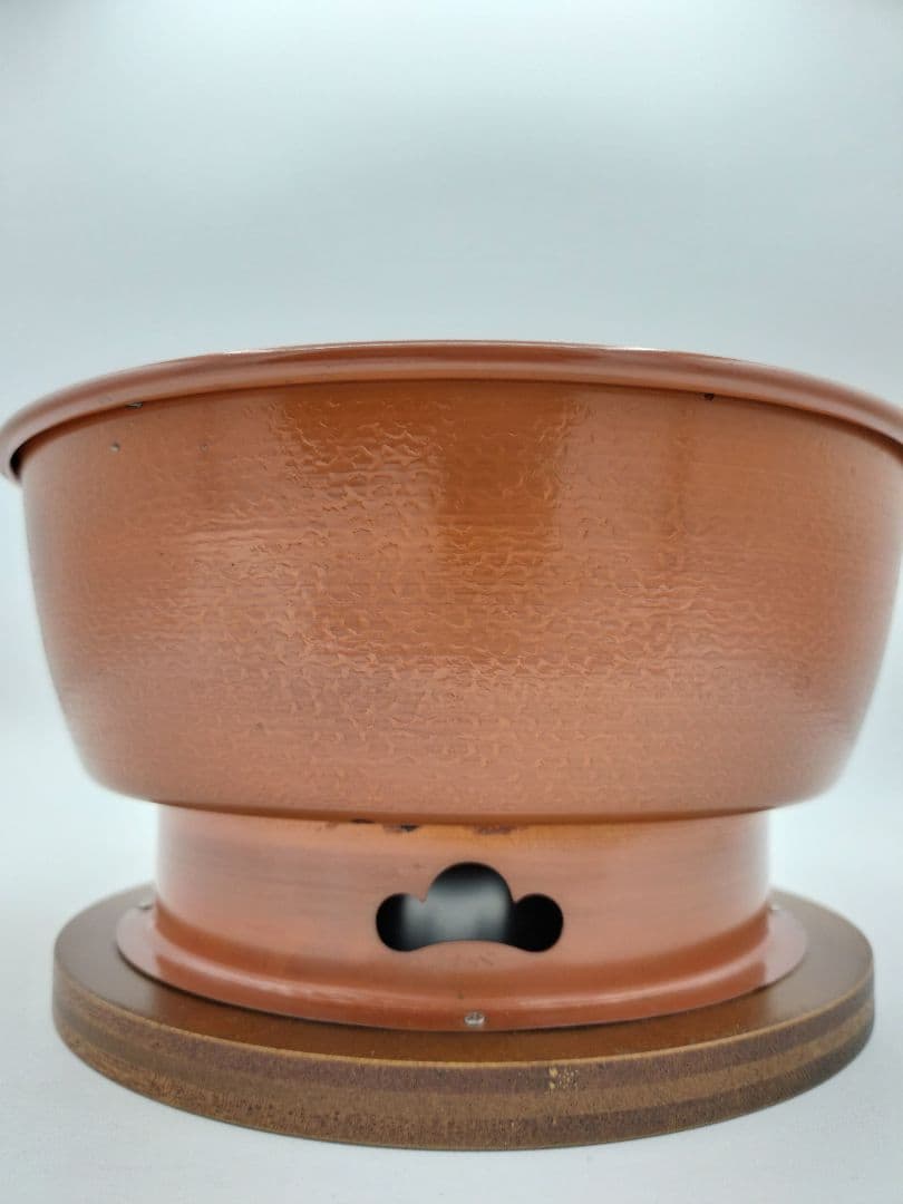 c872 台付十能火起こしセット ステンレス 茶道具 古物