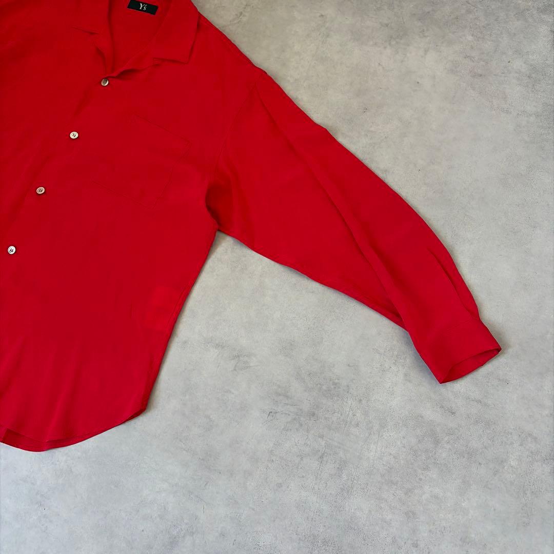 ★ シルク100% Y's ワイズ 日本製 長袖 ボタン シャツ オーバーシャツ