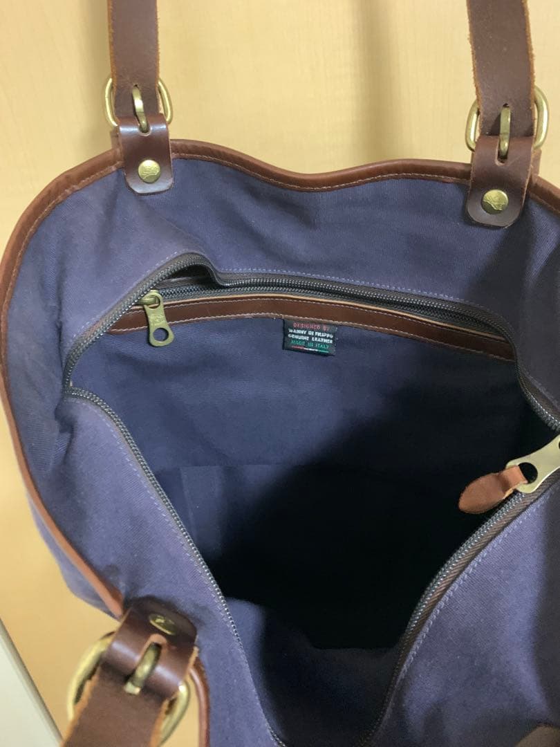 【IL BISONTE】トートバッグ／キャンバス／パープル系／イルビゾンテ