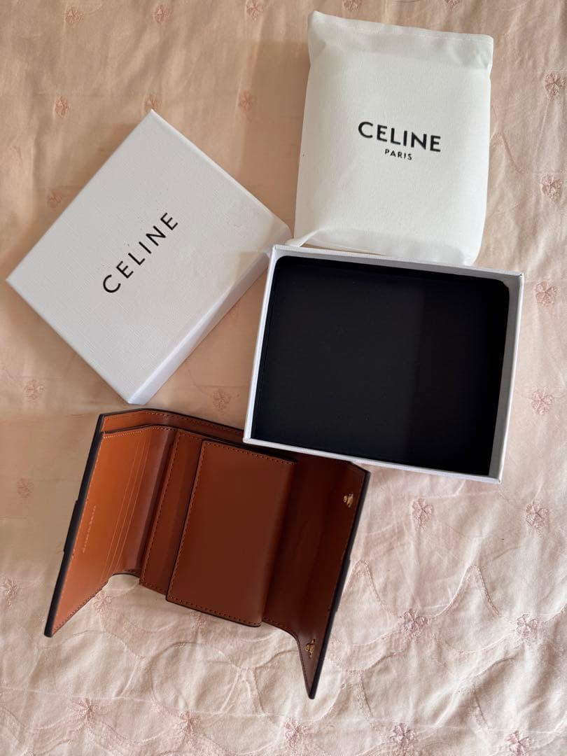 CELINE 三つ折り財布 ダークブラウン