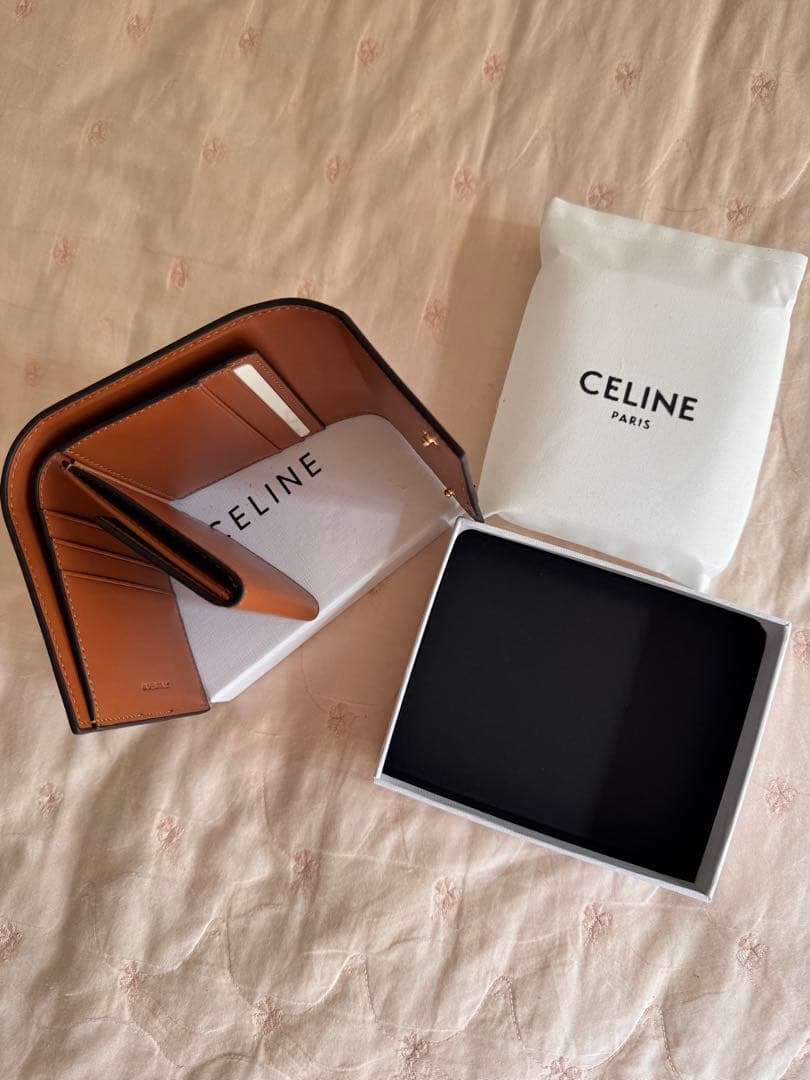 CELINE 三つ折り財布 ダークブラウン