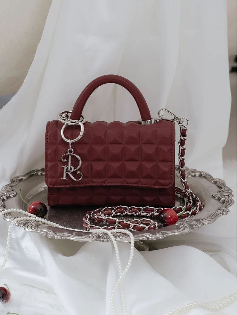 darich コンビニ支払い❌ DRチャームチョコレートハンドバッグ BRD