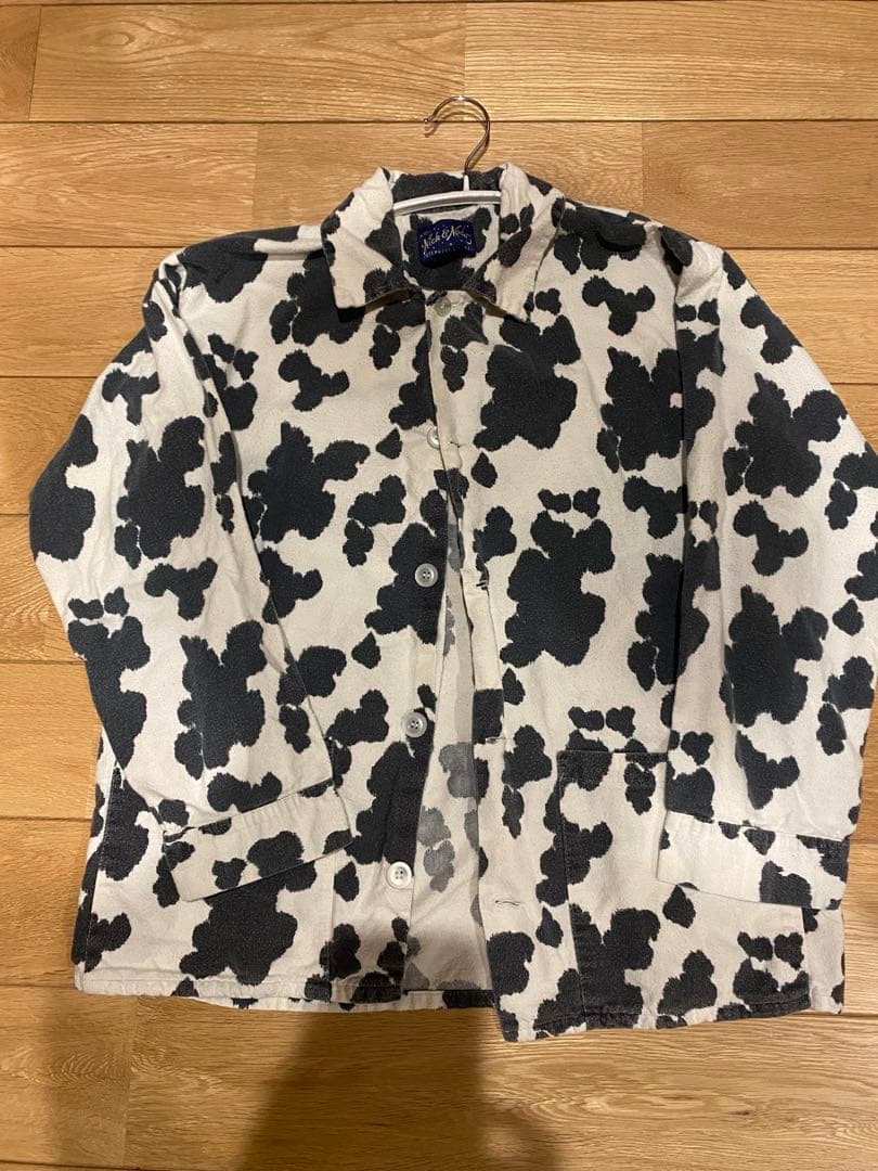 nick&nora 90s ホスタイン柄　パジャマシャツ