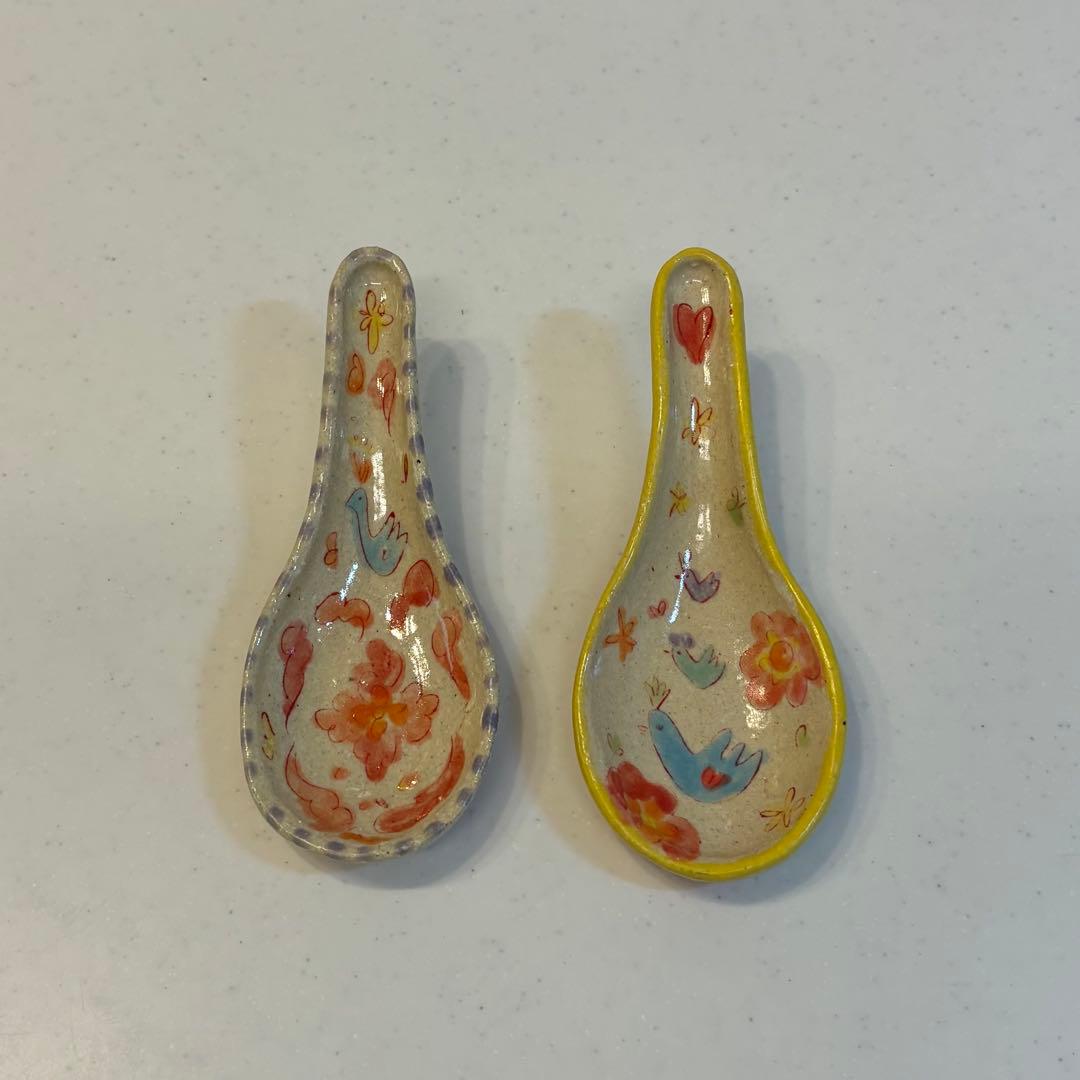 【新品未使用・値下げ】陶器　増山文　レンゲ　れんげ