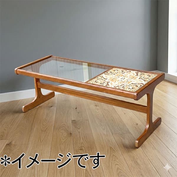 関西限定　送料別　ジープラン　ガラスコーヒーテーブル　タイルトップローテーブル2