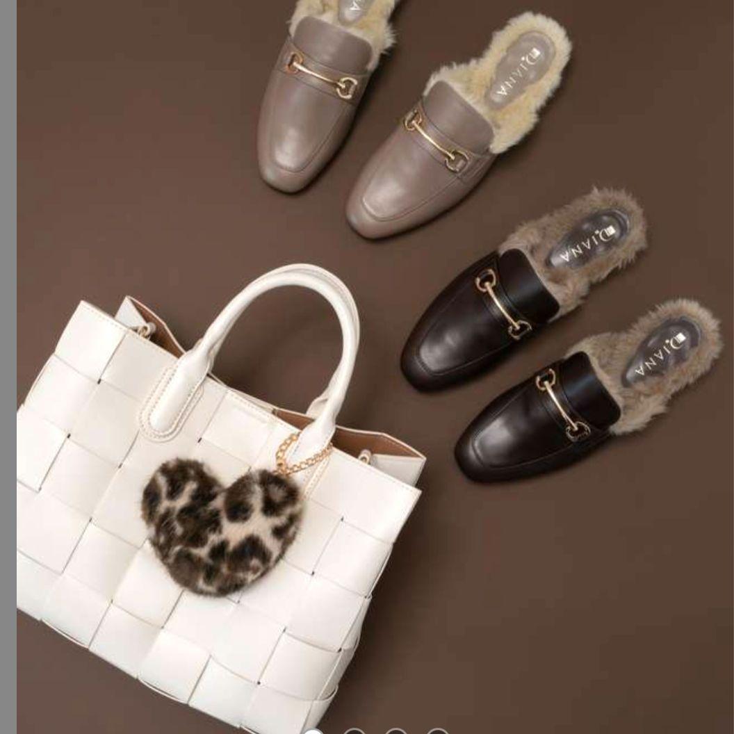 ダイアナ　ワイドメッシュバック　2wey 　インナーバッグ付き　チャーム付き