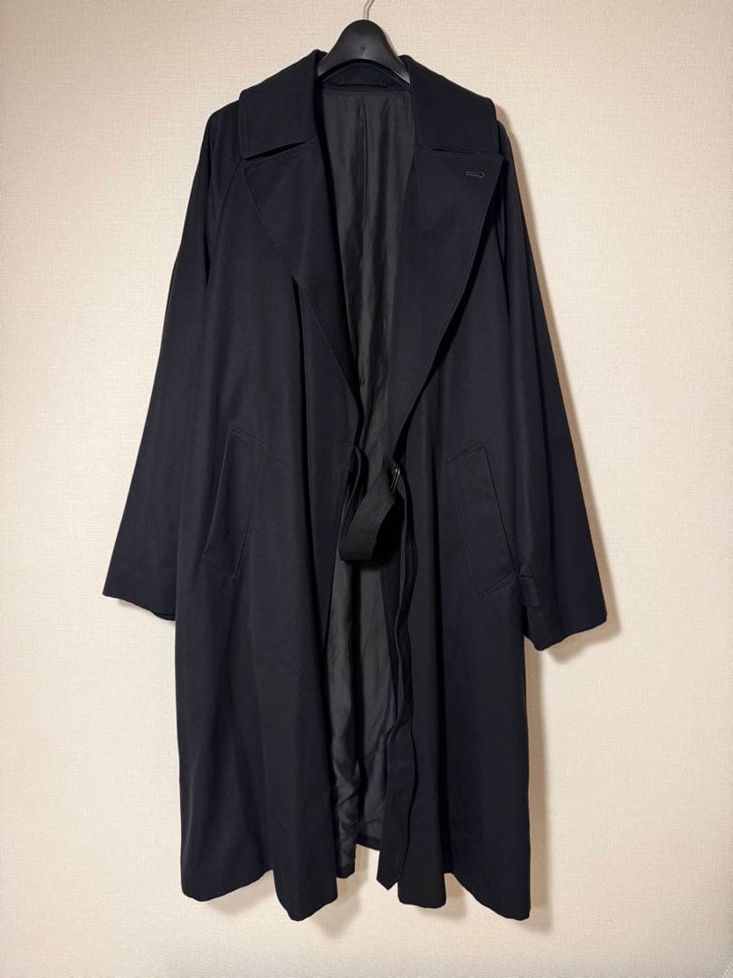 COMOLI 23ss コットンギャバ タイロッケンコート ブラック サイズ3
