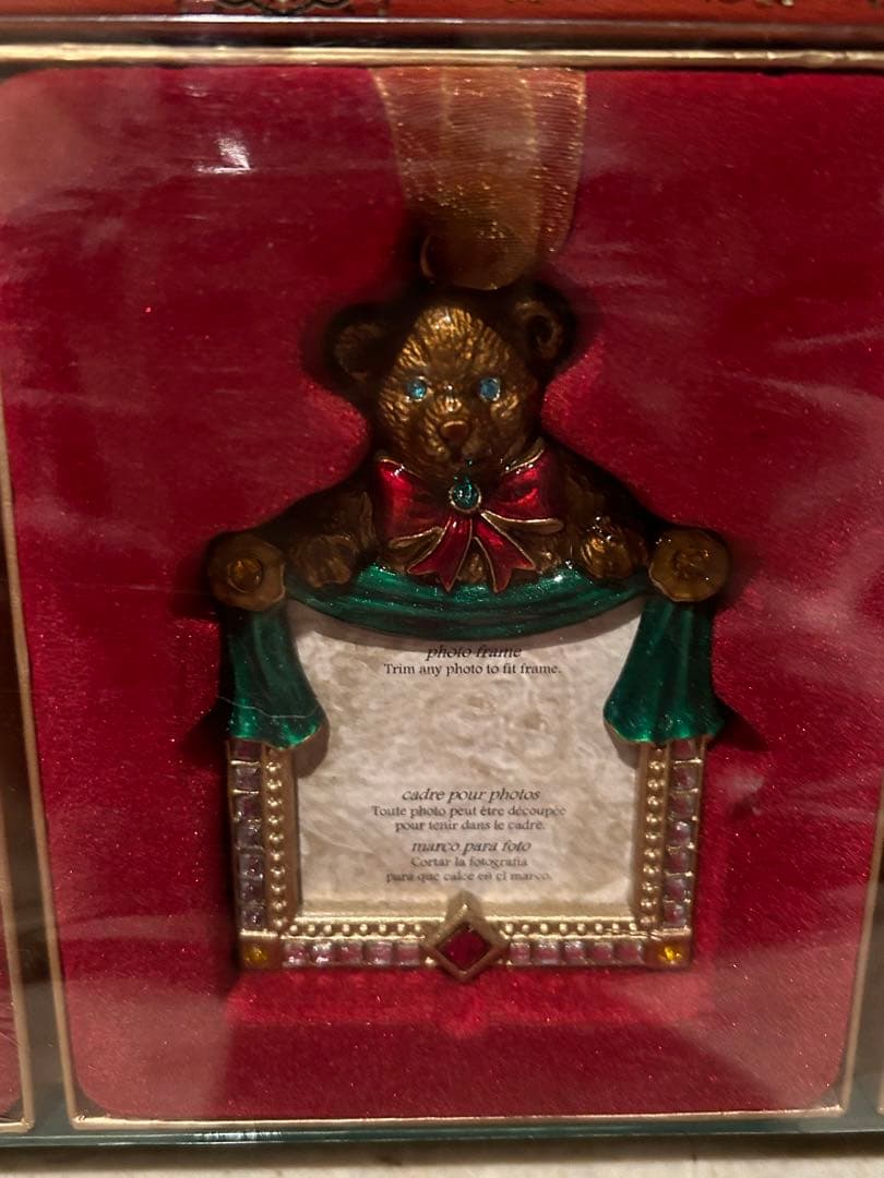 メタルフォトフレーム　ヴィンテージ　1990年代　クリスマスオーナメント