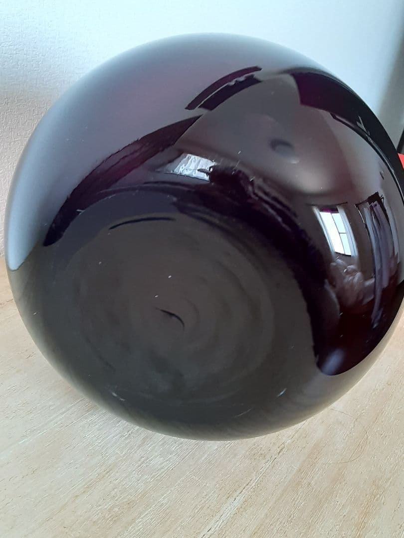 高さ70cm★巨大な花器★ガラス製　花瓶★濃紫色　大きい　生け花★花立