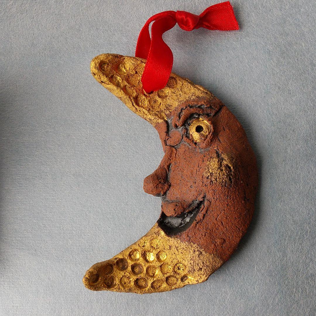 陶器人形 作家物 月と星の妖精 インテリア オブジェ