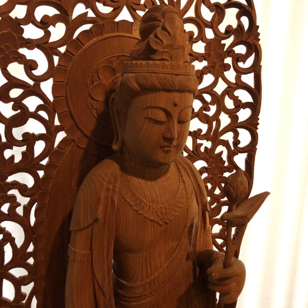 木像　聖観音立像　高さ80cm