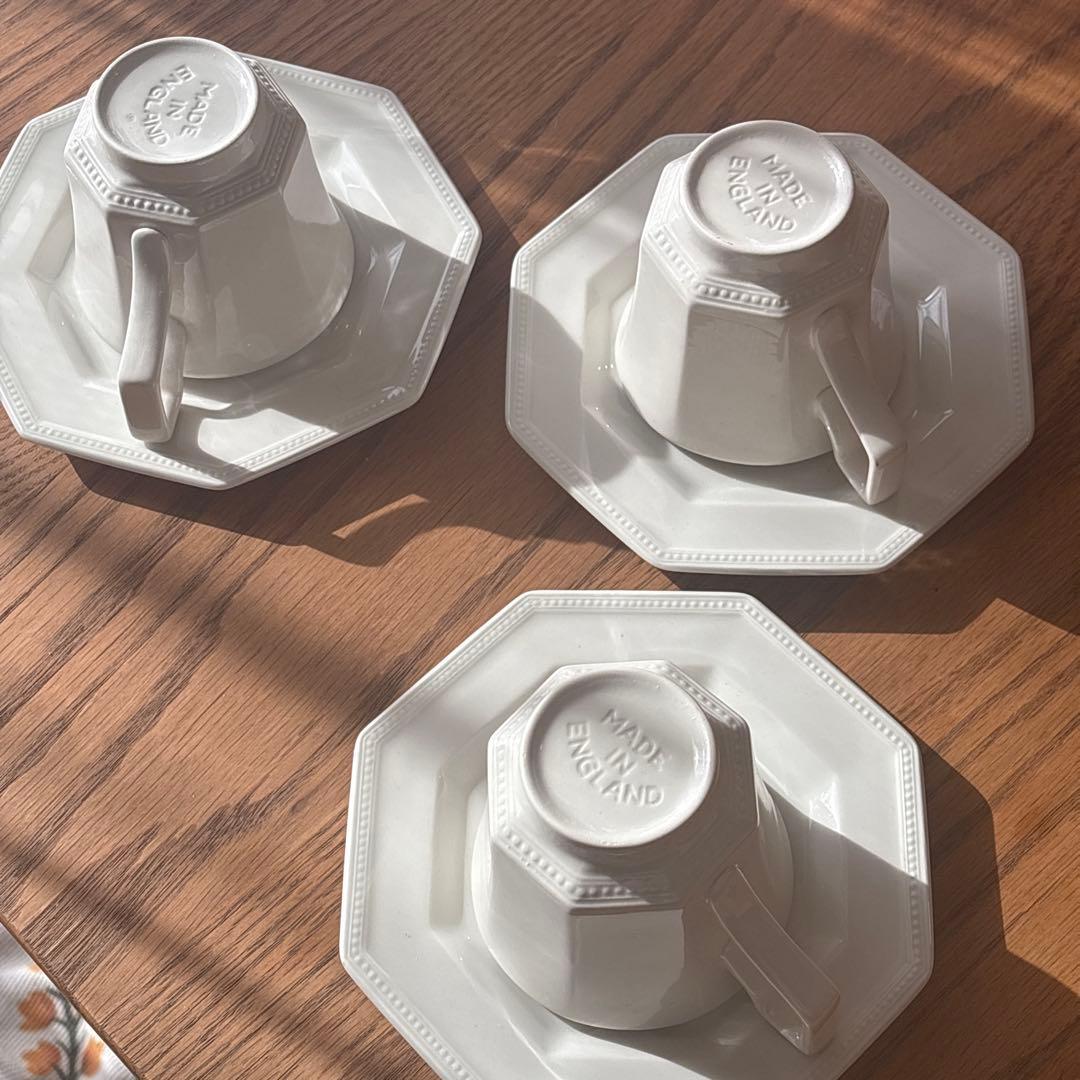 美品　ジョンソンブラザーズ　オクトゴナル　カップ　ディッシュ　3セット