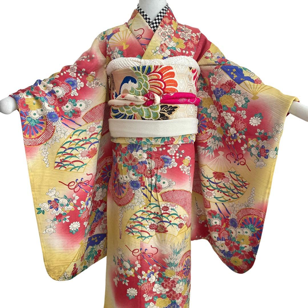 ★アンティーク　女の子　子供着物　7歳　七五三　　大正ロマン　NO48
