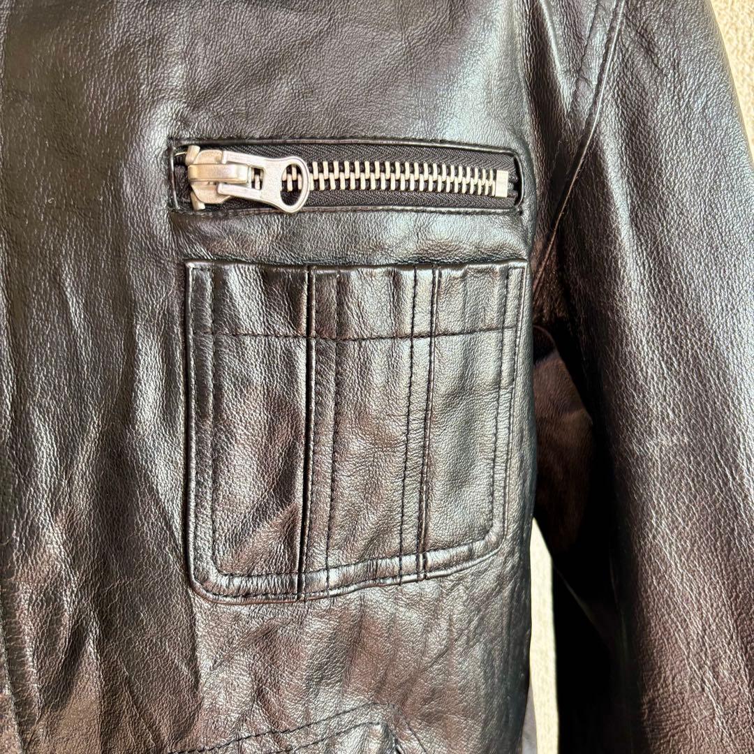 HOUSTON ヒューストン フルジップレザージャケット 40-L 豚革 本革