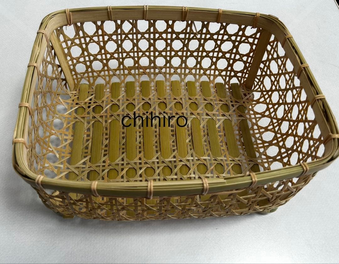 水切り竹かご 椀かご（新品未使用）直径横約30.5センチ縦約25 高約16.5