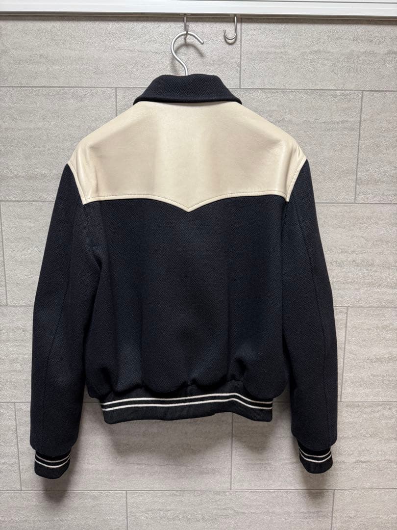 ポ*吉様 CELINE 19AWテディジャケット ブルゾン　レザー切り替え　ブラ