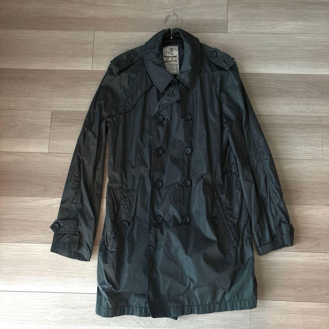 erajapan sealup ダークグリーン　ナイロントレンチコート