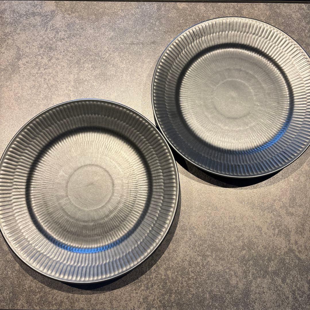 ロイヤルコペンハーゲン　ブラックフルーテッド　ディナープレート　27cm ２枚