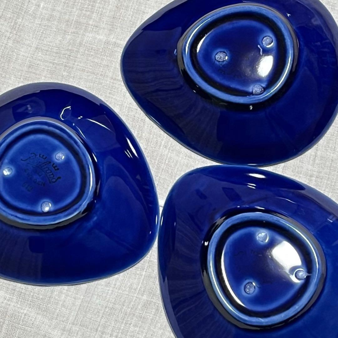 ロールストランド　Bla eld エッグカップ3個小皿3枚