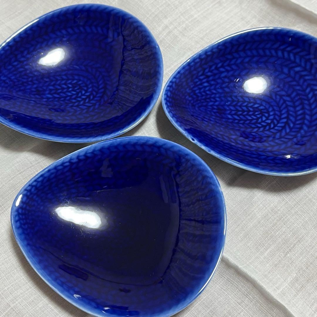 ロールストランド　Bla eld エッグカップ3個小皿3枚