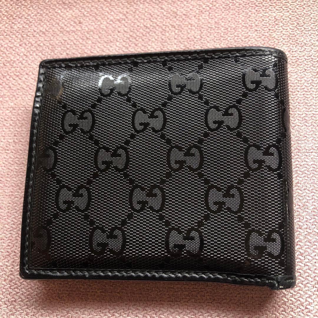 【美品】Gucci インプリメ　二つ折り財布 ブラック