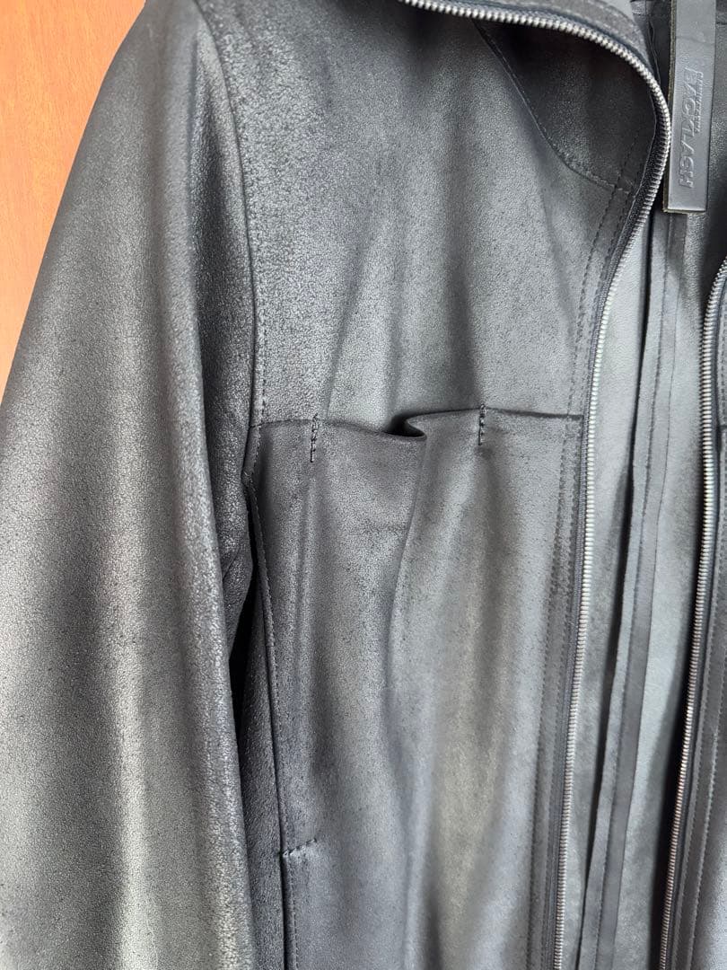 ISAMU KATAYAMA BACKLASH レザーフードジャケット　美品