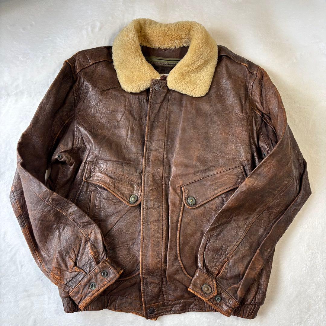 90s 本革 ハーレーダビッドソン G-1 A-2フライトジャケット 44 XL