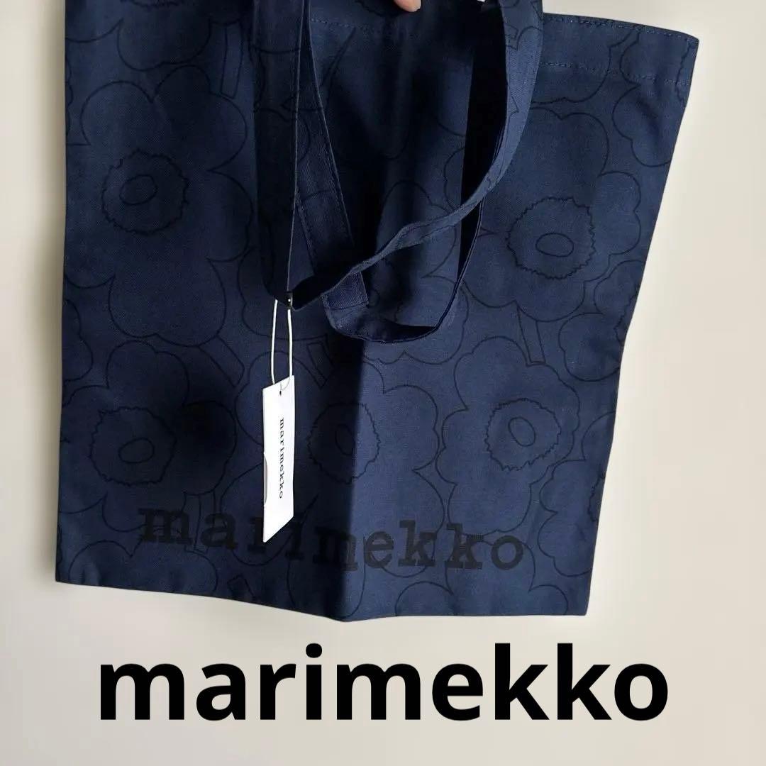 新品 マリメッコmarimekko ネイビーウニッコトートバッグ