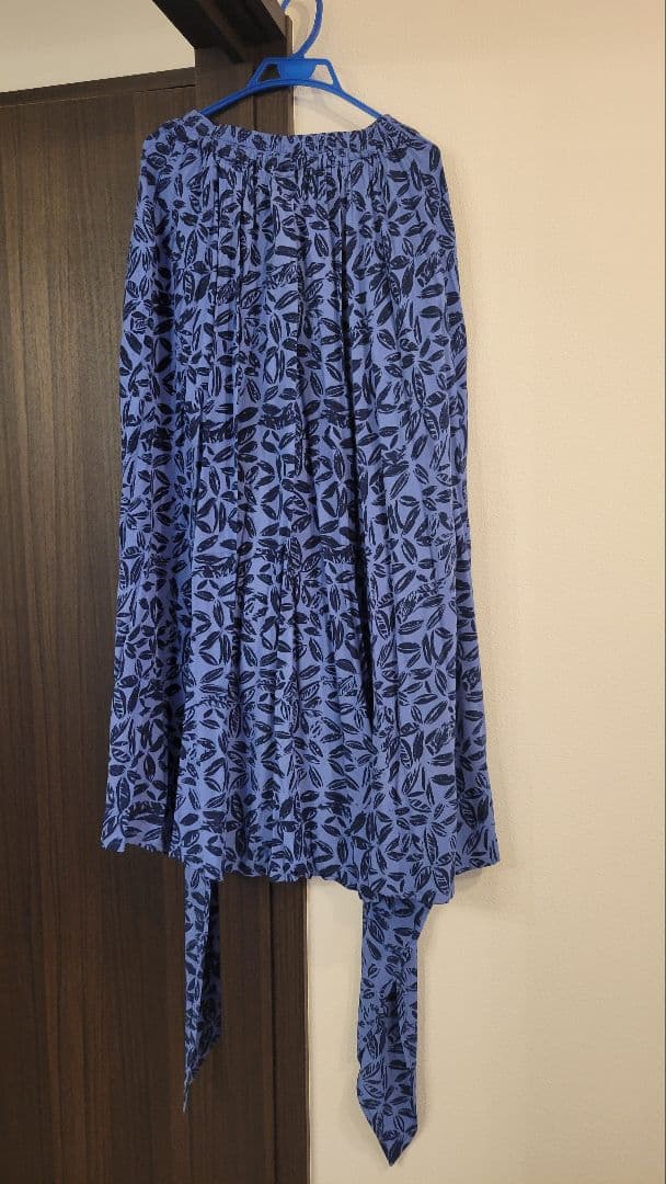 NOA NOA 青色花柄 サッシュドレス Lサイズ