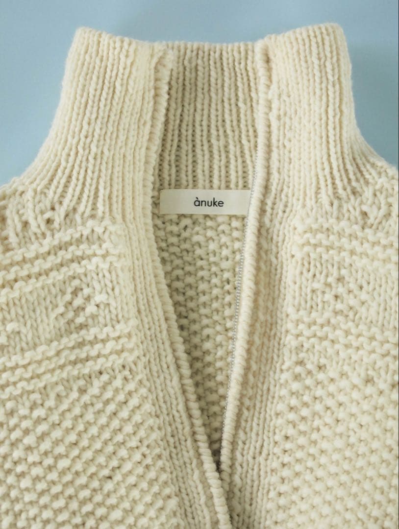 anuke Wool Zip Knit アヌーク　wool