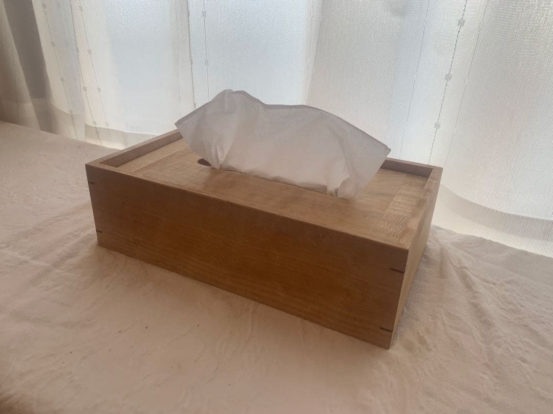 【MUKU】職人限定製作✨高級木材・楓✨木製ティッシュボックス ①