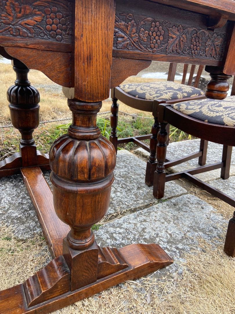 ドローリーフテーブル5点セット