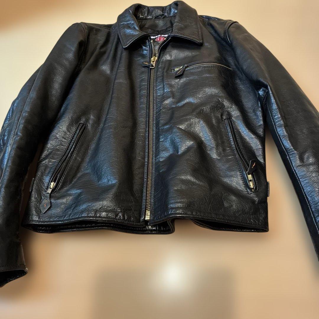 MOTO FIELD ブラックレザーシングルライダース Lサイズ