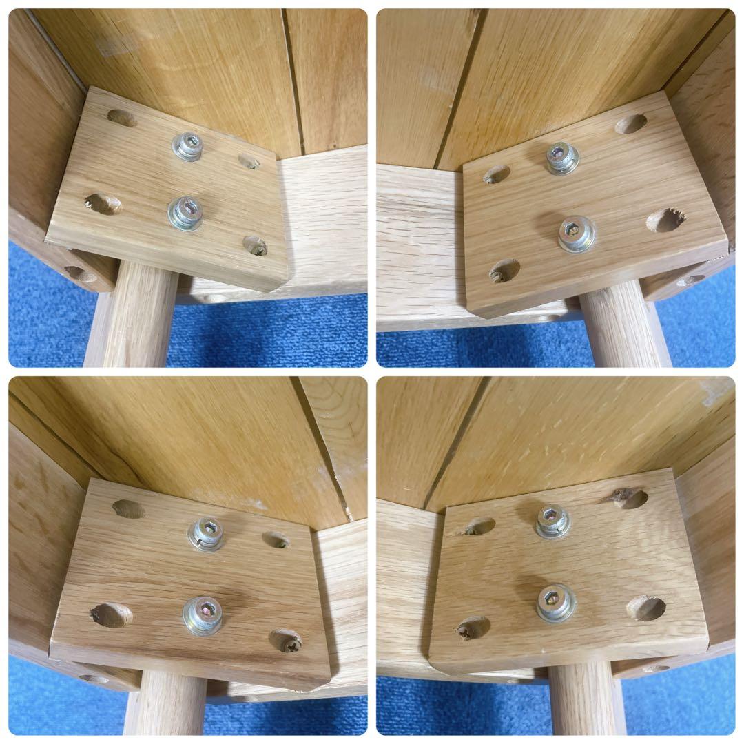 【美品】大川家具  リバー 無垢オーク材 80ダイニングテーブル