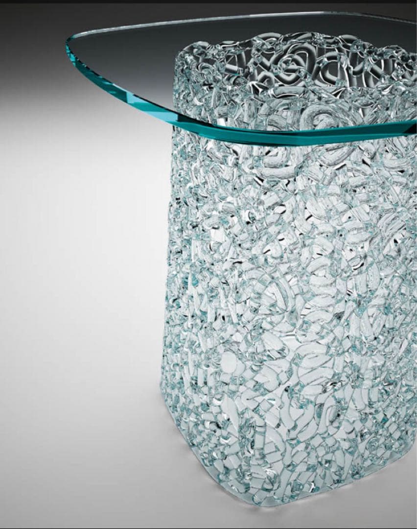 美品 [FIAM]フィアムイタリアマクラメガラステーブル イタリア製 高級家具