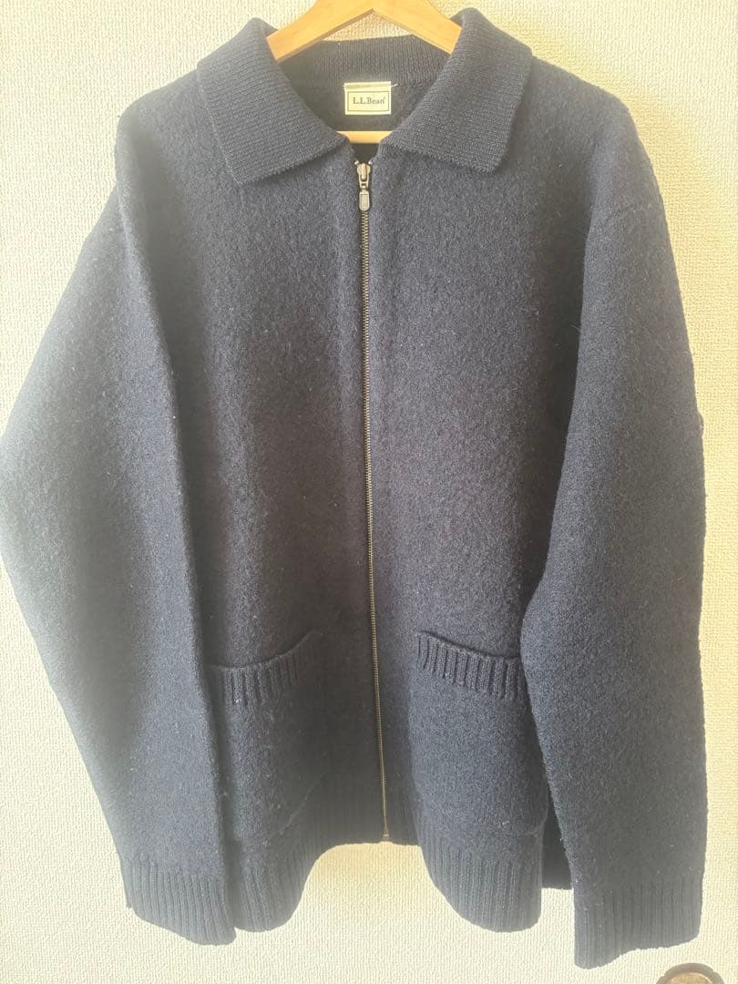 L.L.Bean ネイビー ニットカーディガン
