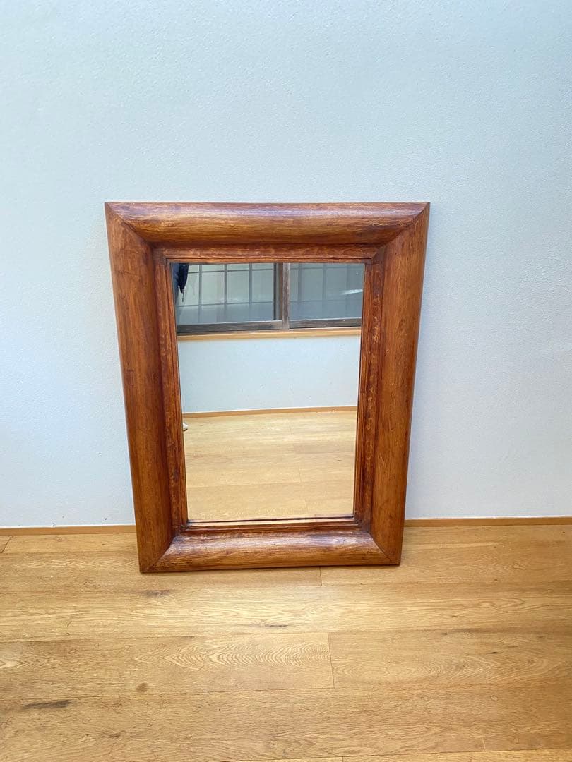 姿見 アンティーク鏡 オールドチーク 古材 アンティーク鏡