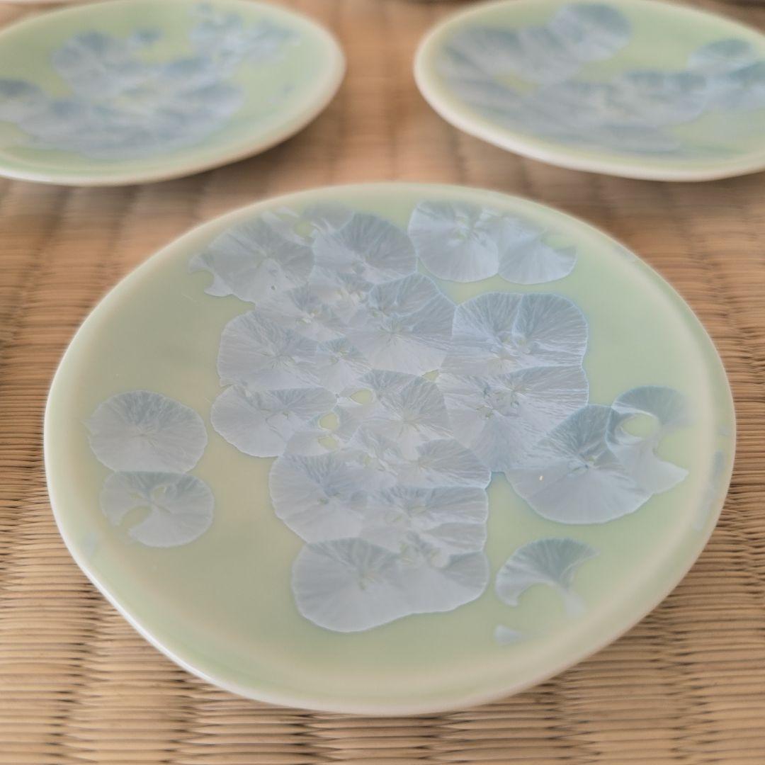 清水焼　花結晶三寸皿　１０枚　京焼