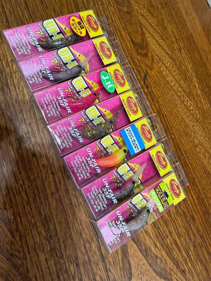 オリカラ　ラッキークラフト　アンフェア35F 7点セット