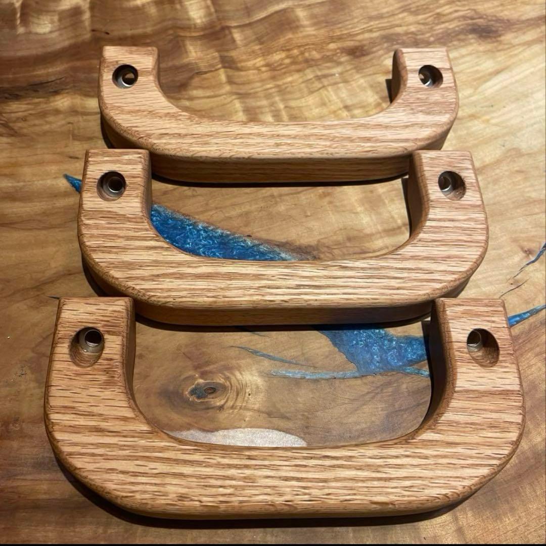 ハイエース用アシストグリップ(レッドオーク)3個セット