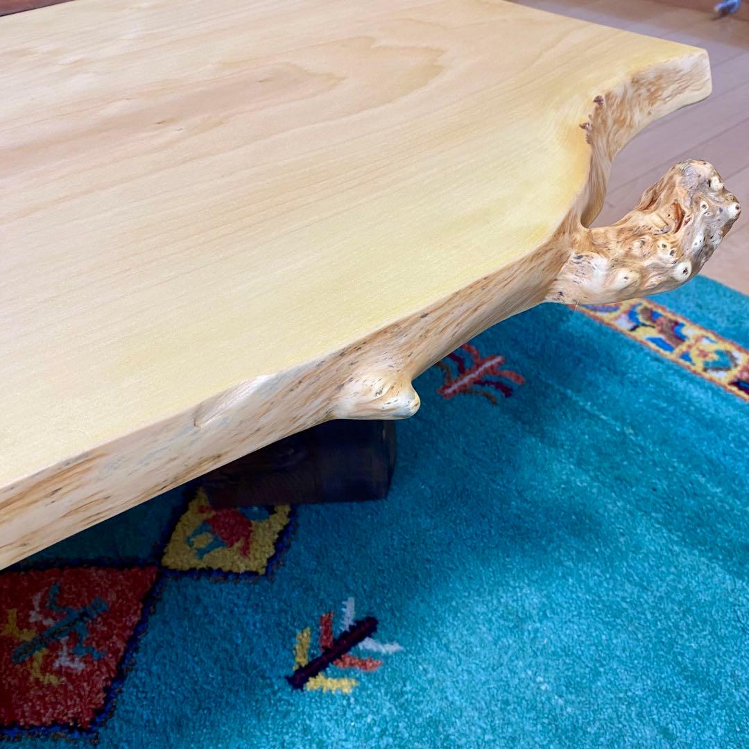 天然木　イチョウ　銀杏　一枚板 テーブル　無垢　102