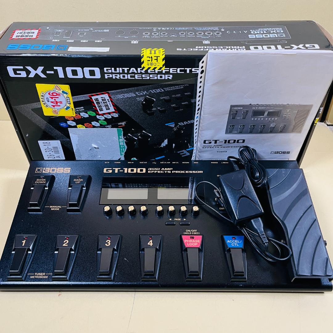 BOSS GT-100 ギターマルチエフェクター 電源アダプター 箱 説明書付属