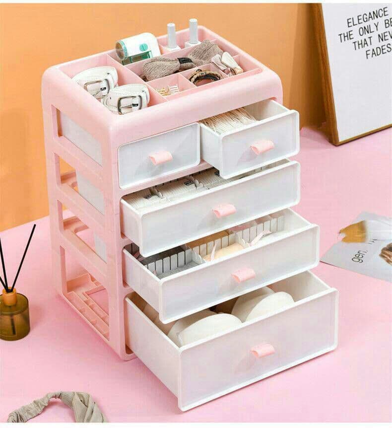 引き出し式収納ボックス 収納ケース ピンク 多機能下着収納ケース6