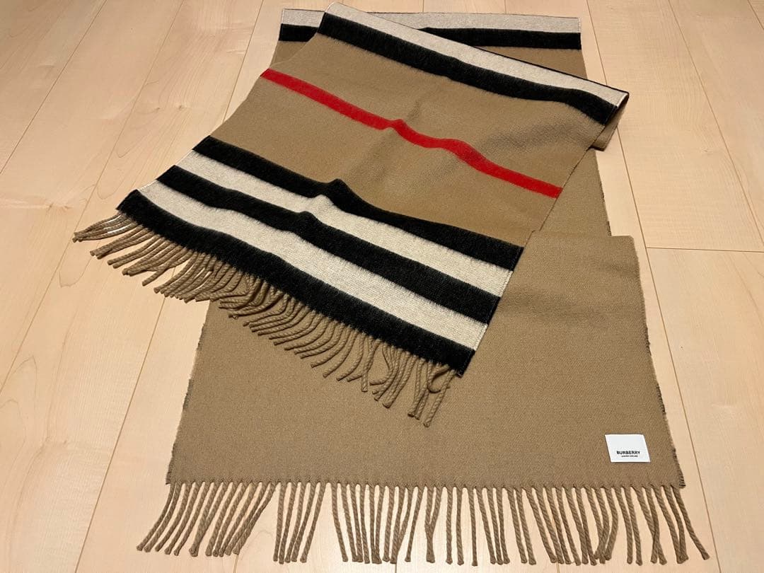 BURBERRY　バーバリー　マフラー　カシミア100％　超大判　未使用に近い