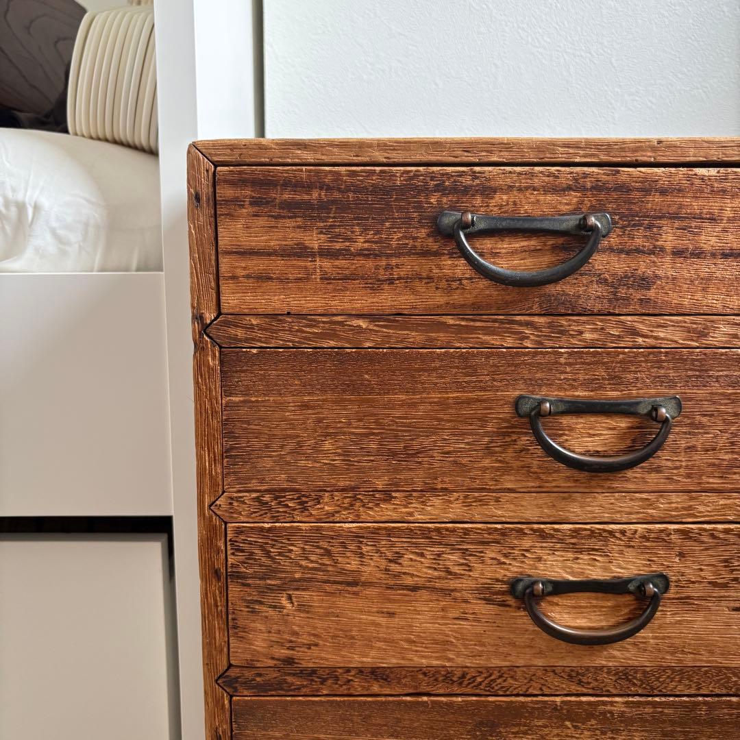 昭和レトロ 小型木製チェスト 引き出し 多収納