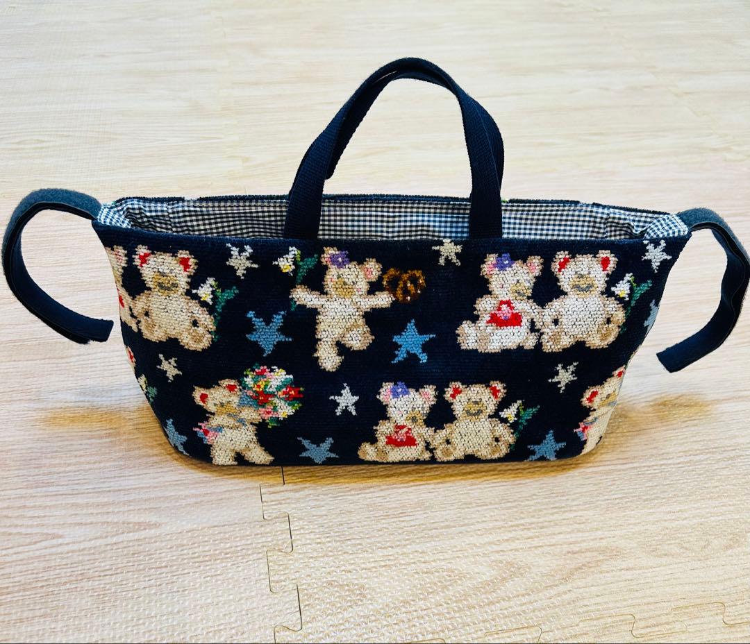 【FEILER フェイラー】リーベ＆リリア ベビーカーポーチ ネイビー