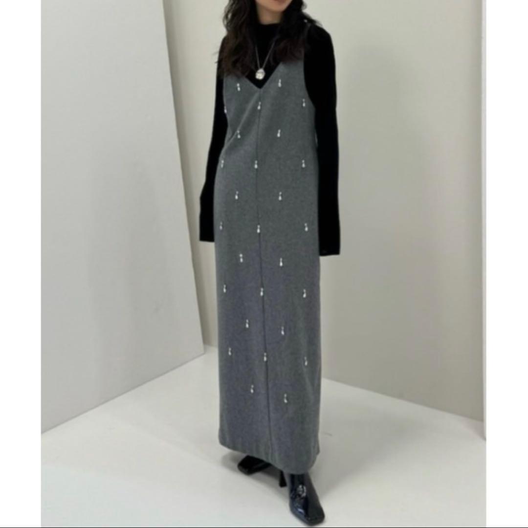 Ameri 新品未使用♡ UND ELSA BIJOU WOOL DRESS♡