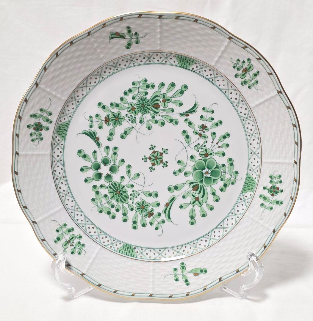 ヘレンド 森の宝物【25cmディナープレート】waldstein green