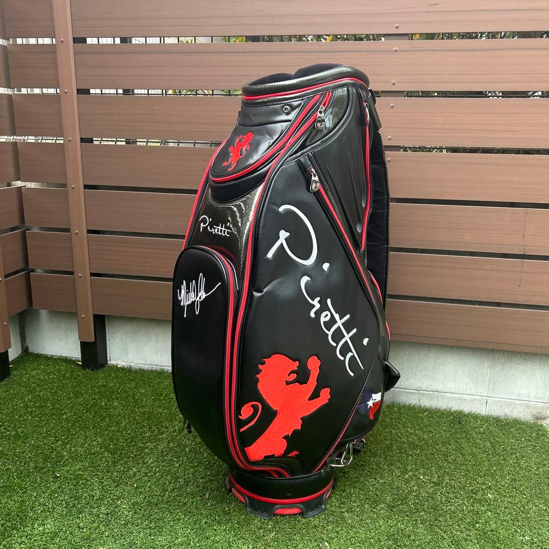 Piretti 9型　キャディバッグ 黒/赤
